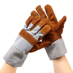 Soft Cowhide Leather Plus Gloves